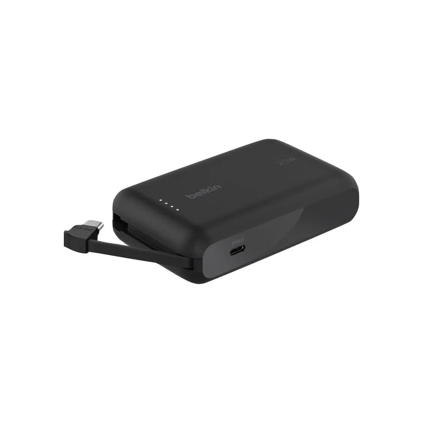 Belkin 10K Power Bank 20W PD + USB-C Cable, Black