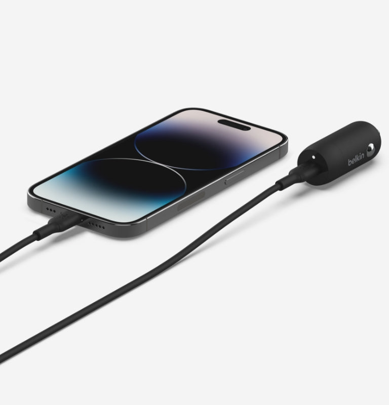 Belkin 30W Cargador de Carro USB-C + Cable USB-C a Lightning