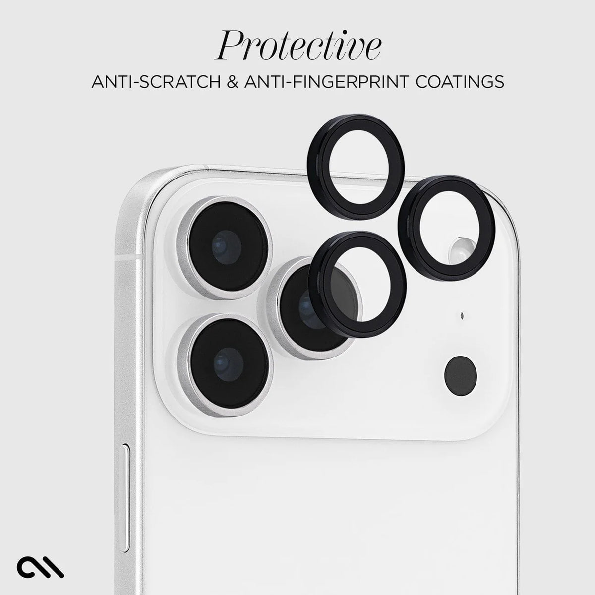 Case-Mate Aluminum Ring Lens Protector for 17 Pro/Pro Max - Black