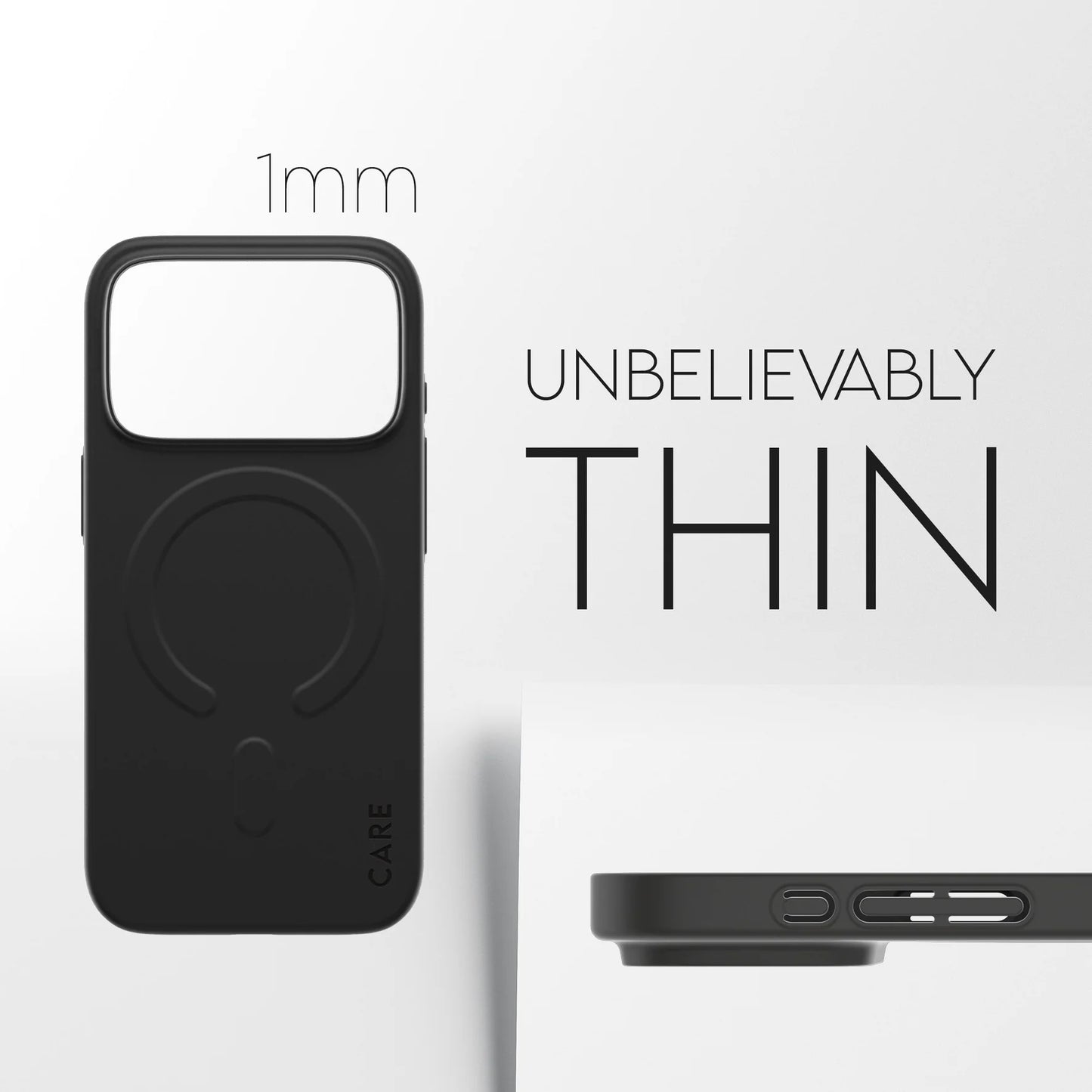 Panzer Care Slim Case Black con MagSafe iPhone 17 Pro