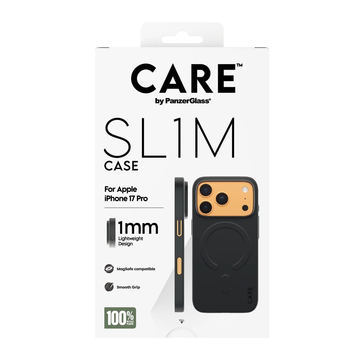 Panzer Care Slim Case Black con MagSafe iPhone 17 Pro