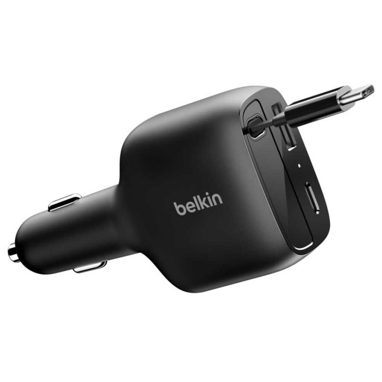 Belkin 75W Car Charger Cable USB-C 60W - USB-C 30W - USB-A 12W