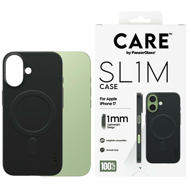 Panzer Care Slim Case Black con MagSafe iPhone 17