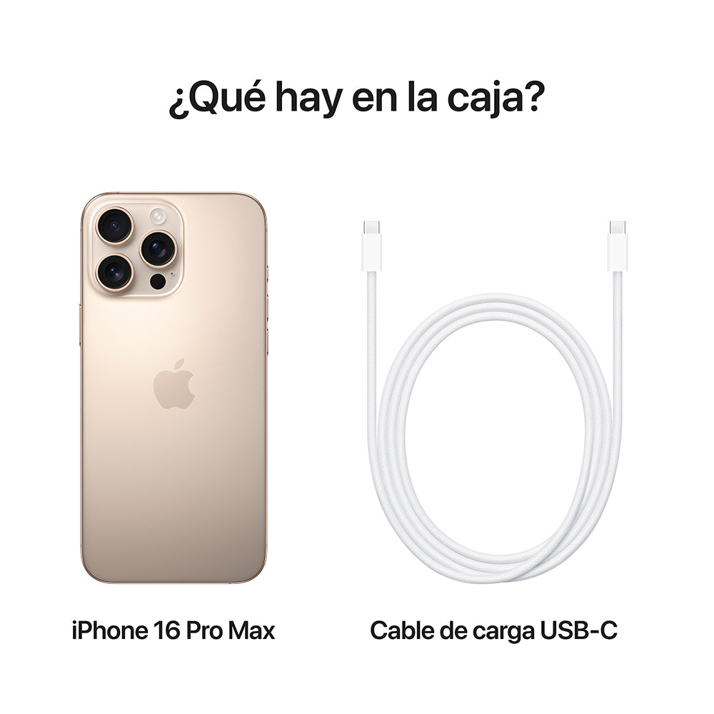 iPhone 16 Pro Max 512 GB Titanio del desierto