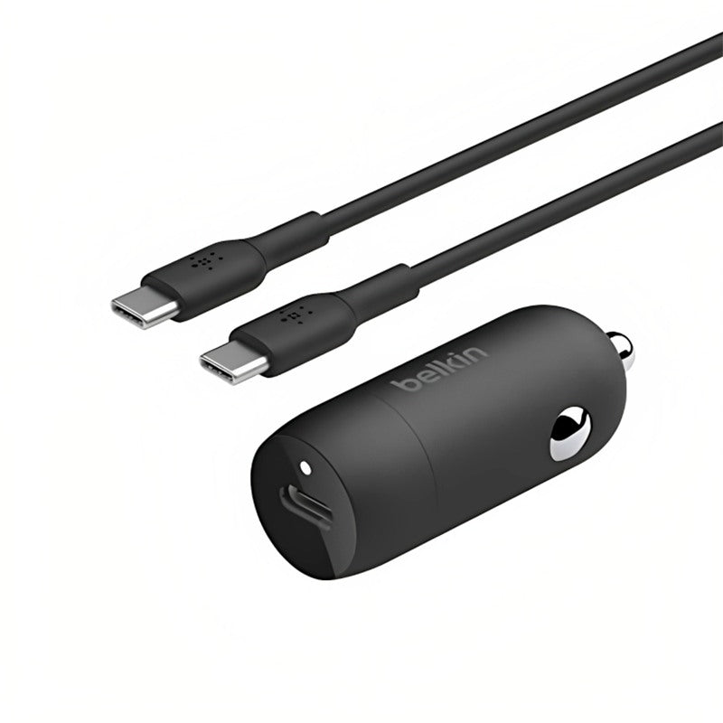 Belkin 30W Cargador de Carro USB-C + Cable USB-C a USB-C