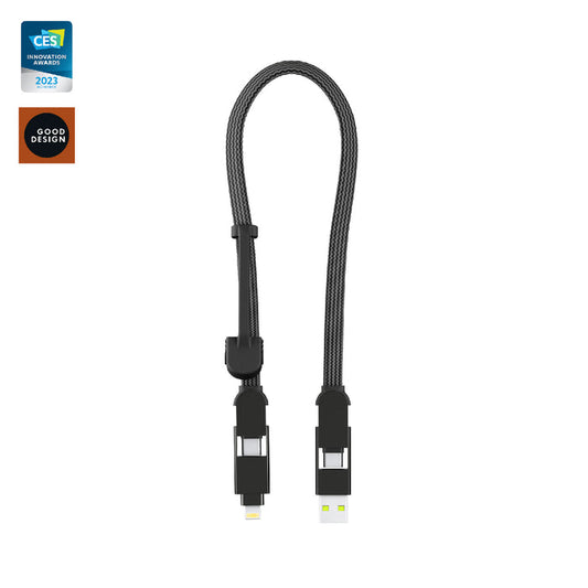 inCharge® XL 30cm /1ft - 100W, cable de viaje 6 en 1