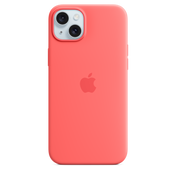 Funda de silicón con MagSafe para el iPhone 15 Plus - Color guayaba