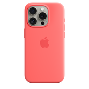 Funda de silicón con MagSafe para el iPhone 15 Pro - Color guayaba