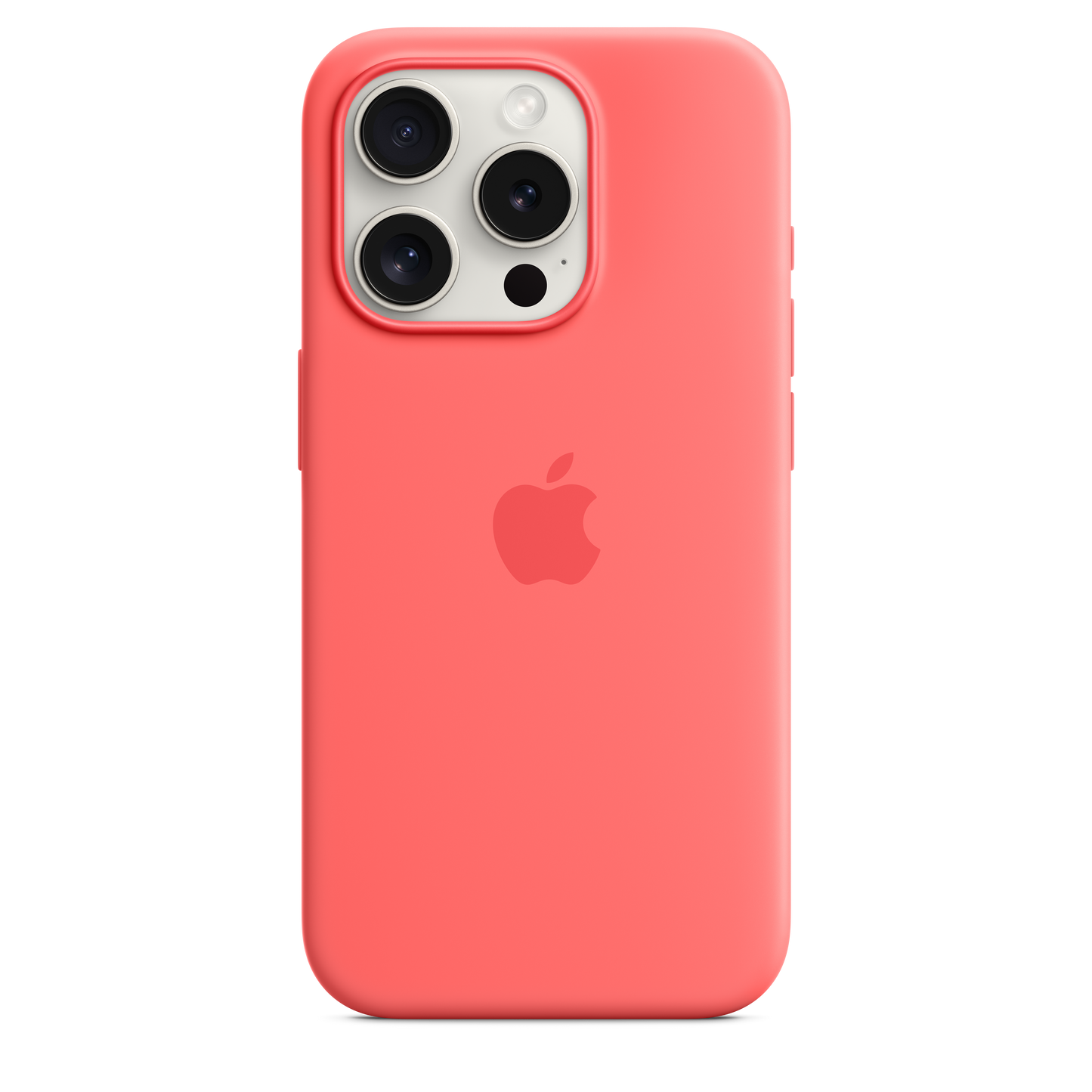 Funda de silicón con MagSafe para el iPhone 15 Pro - Color guayaba