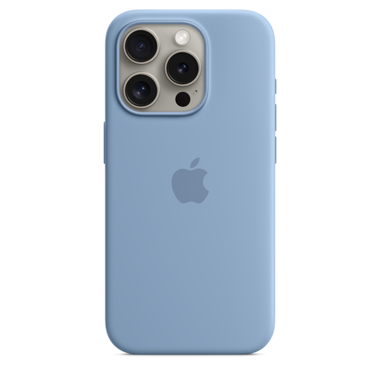 Funda de silicón con MagSafe para el iPhone 15 Pro - Azul invierno