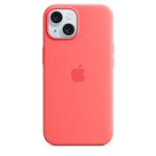 Funda de silicón con MagSafe para el iPhone 15 - Color guayaba