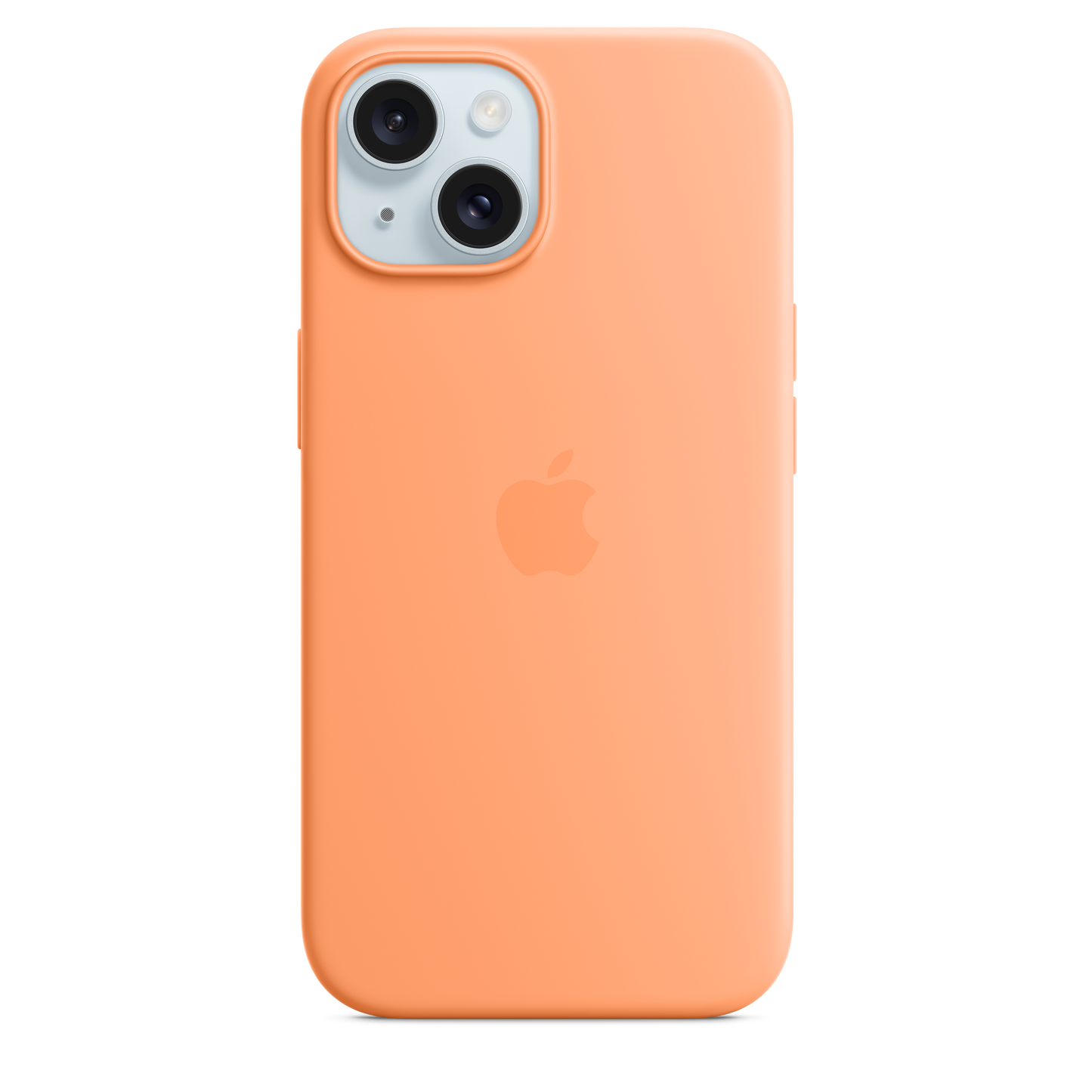 Funda de silicón con MagSafe para el iPhone 15 - Color naranjada