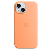 Funda de silicón con MagSafe para el iPhone 15 - Color naranjada