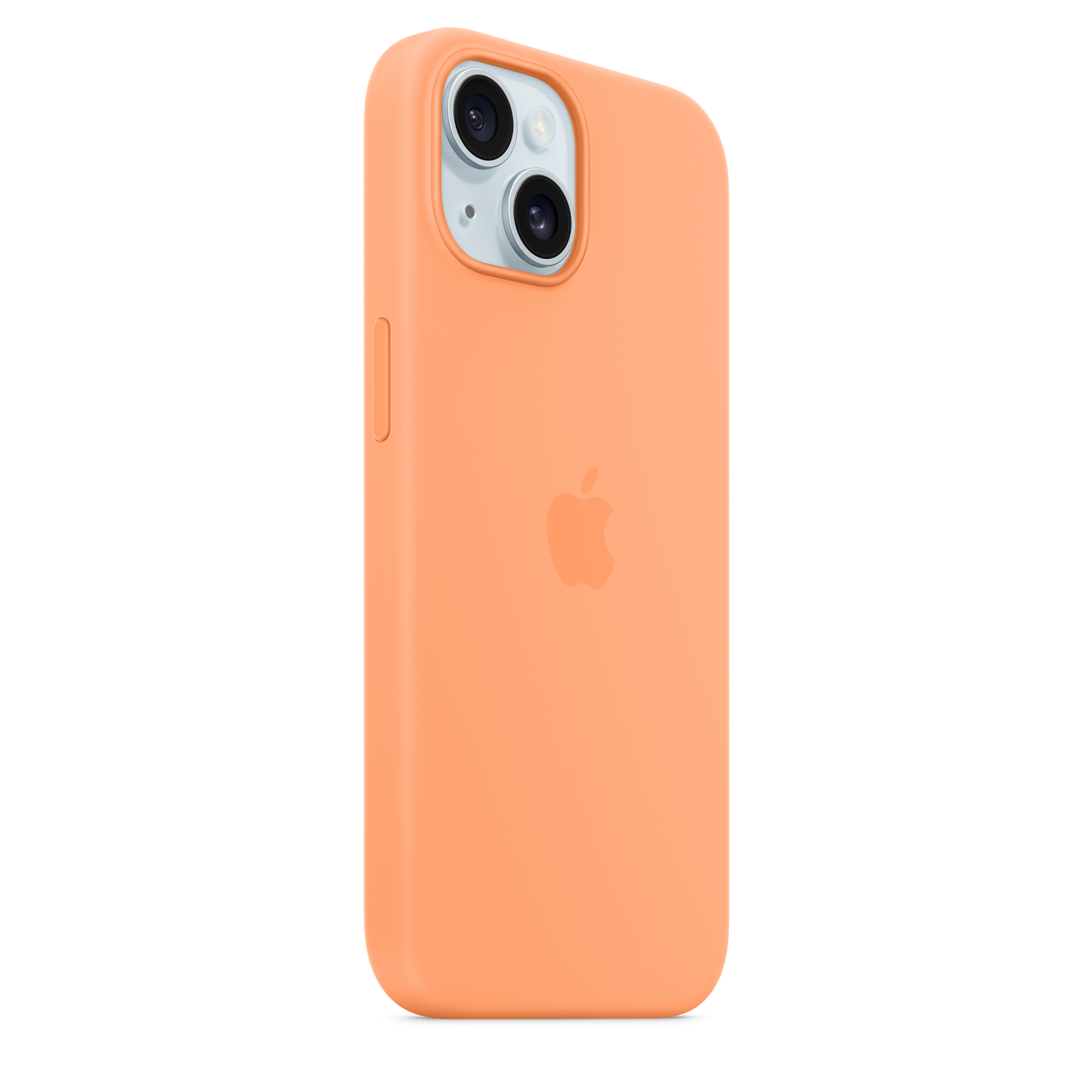 Funda de silicón con MagSafe para el iPhone 15 - Color naranjada