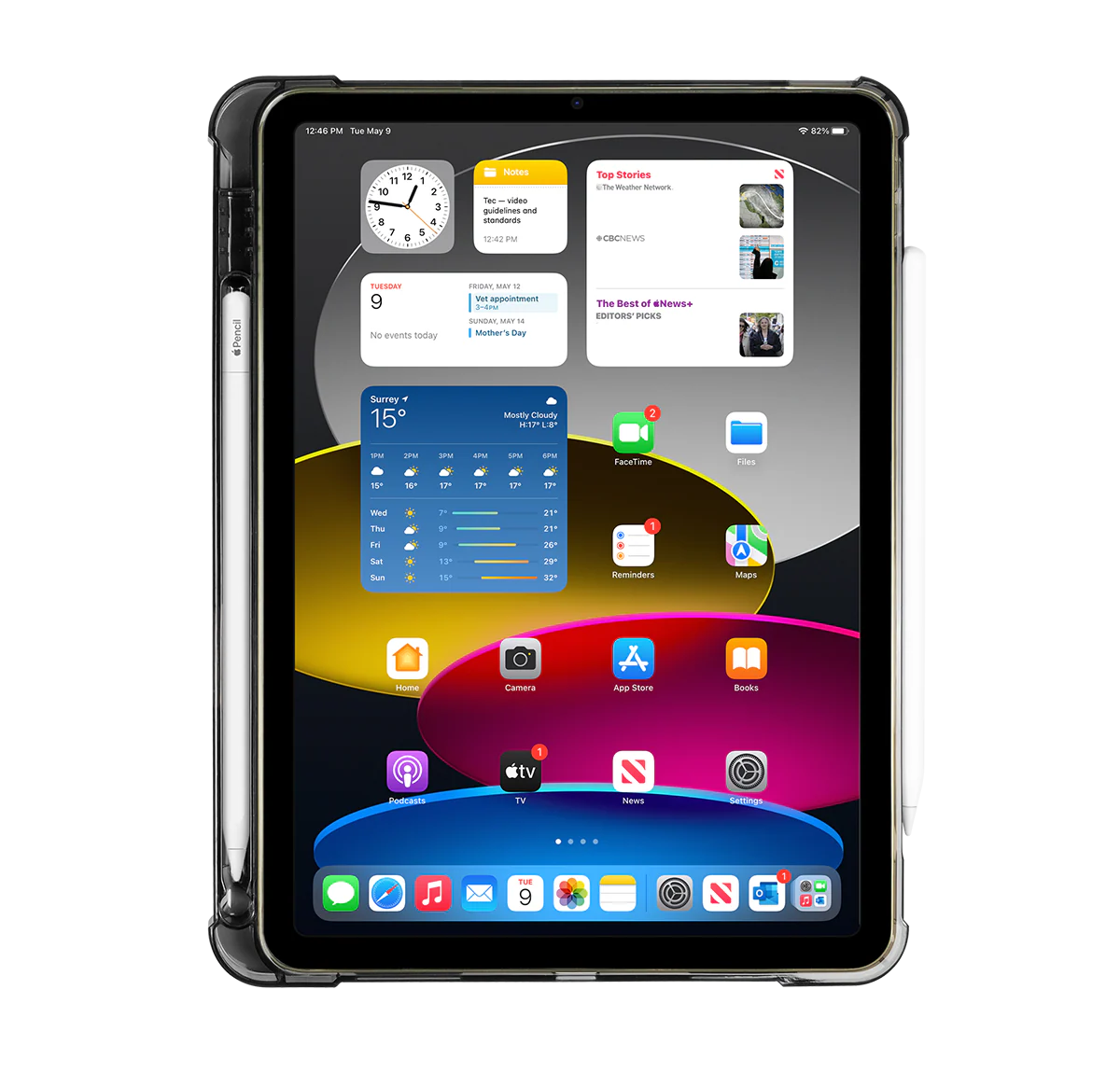 LOGiiX Vibrance Slim Folio for iPad 11 (A16)/10.9 (10th Gen) - Black