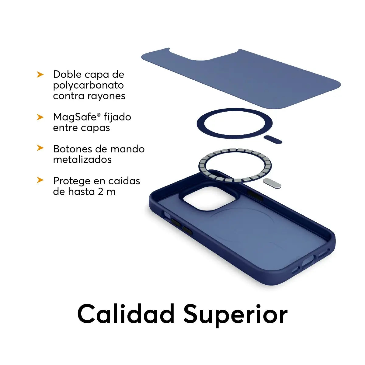 NCO SafeCase Lite with MagSafe Navy Blue iPhone 15 Pro