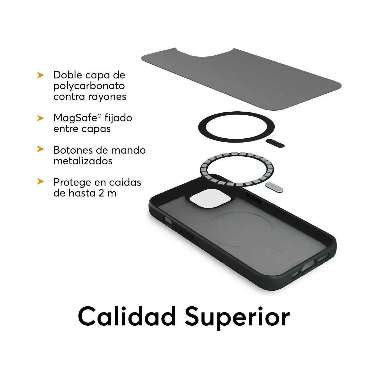 NCO SafeCase Lite with MagSafe Shadow Black iPhone 15