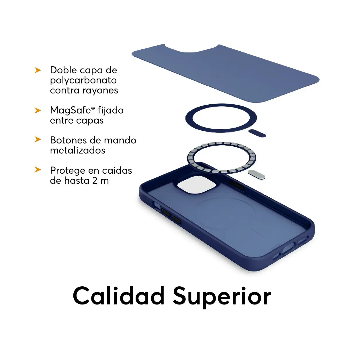 NCO SafeCase Lite with MagSafe Navy Blue iPhone 15