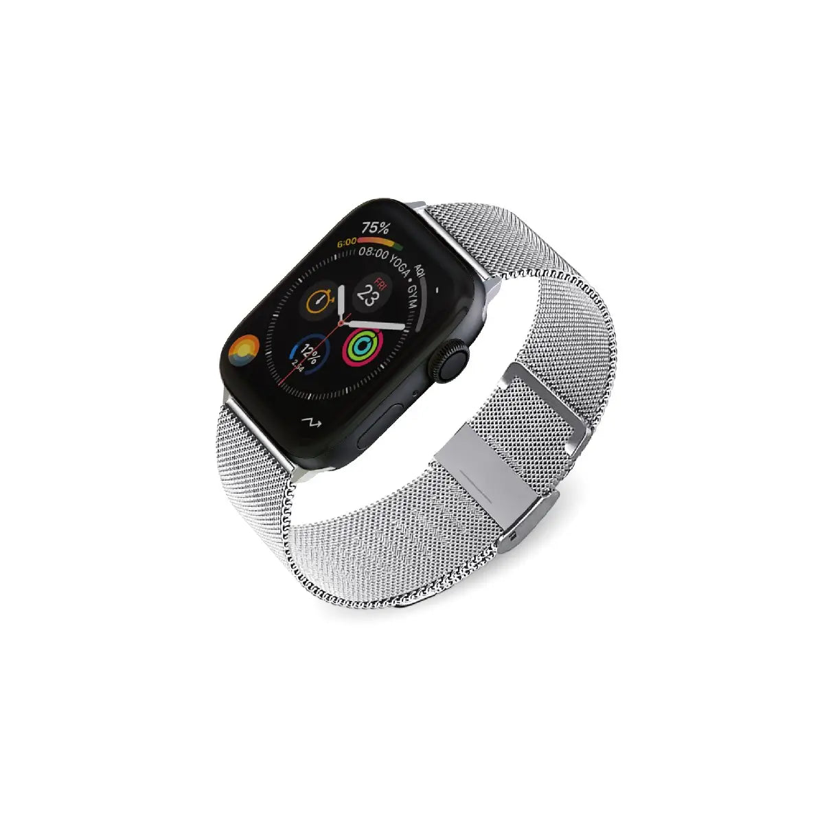 NCO MeshLoop Stainless Steel Classic Silver All Size Apple Watch