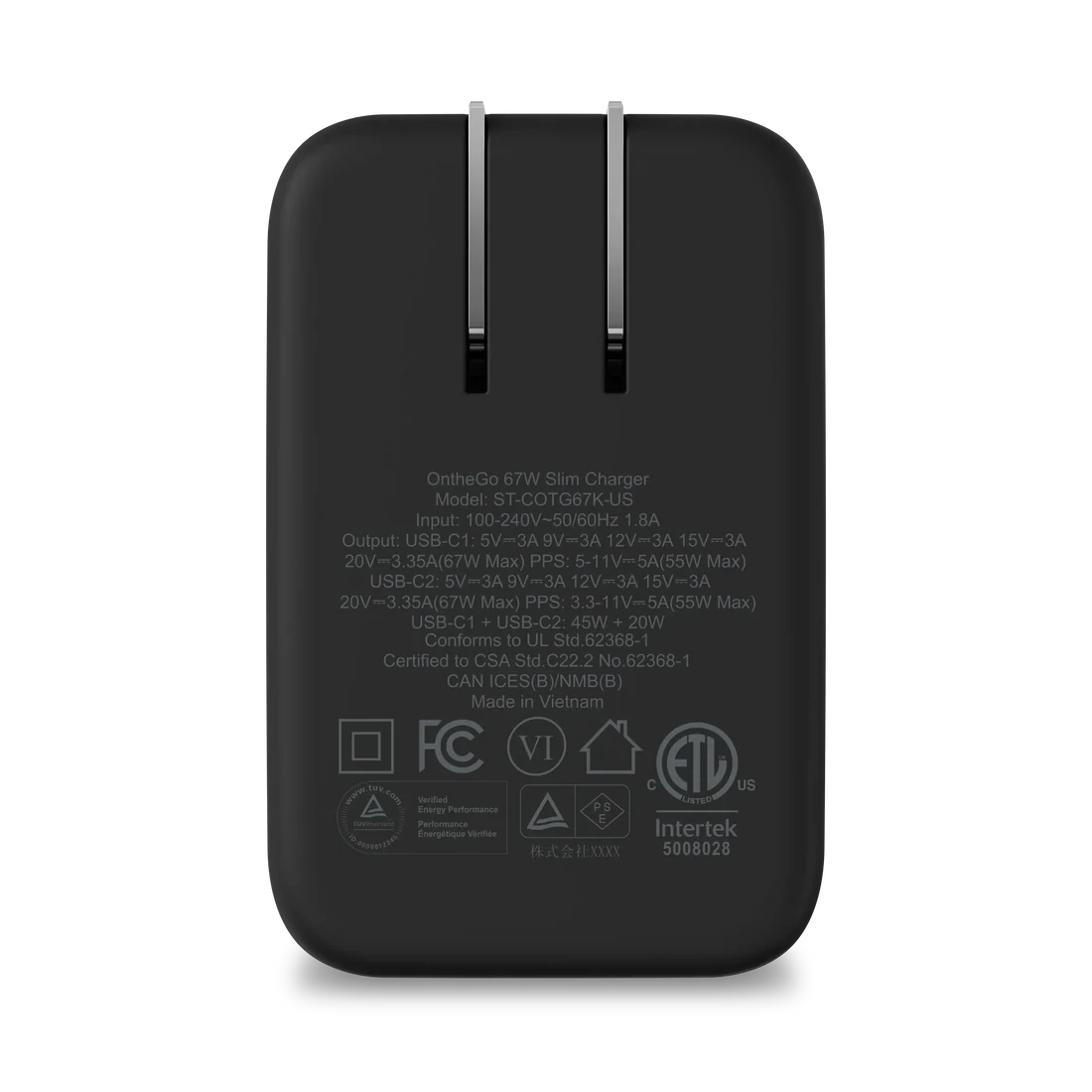Satechi 67W Slim OntheGo Wall Charger - US