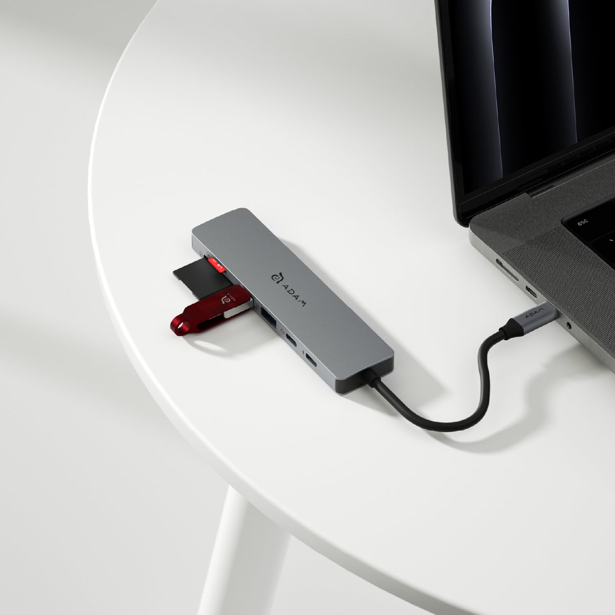 Adam Elements SE07 USB-C 7-in-1 Multi-Function Hub - Grey