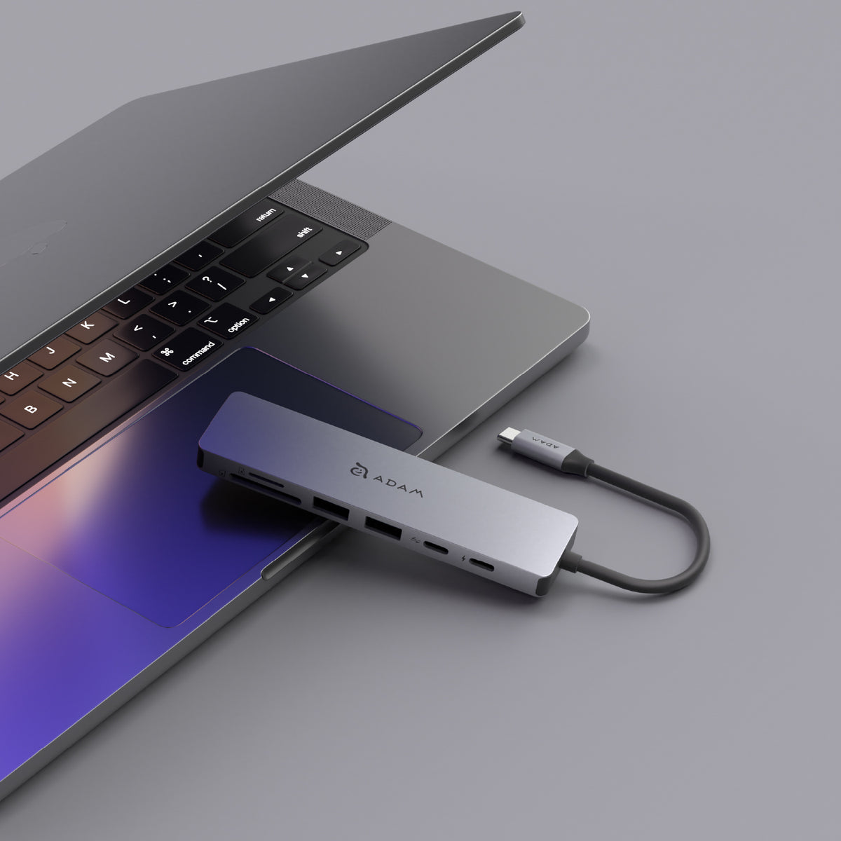 Adam Elements SE07 USB-C 7-in-1 Multi-Function Hub - Grey