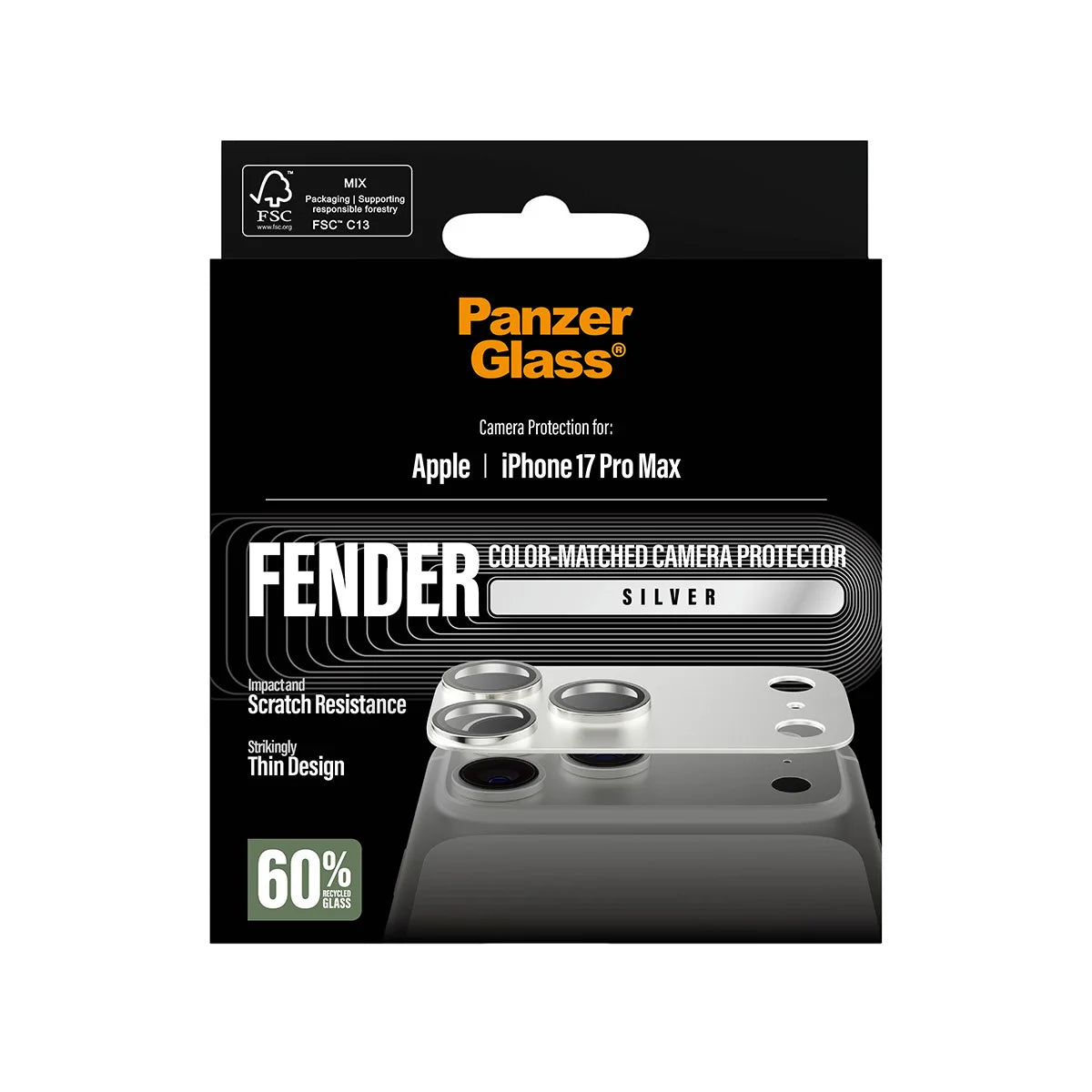 PanzerGlass Fender Camera Protector Silver iPhone 17 Pro Max