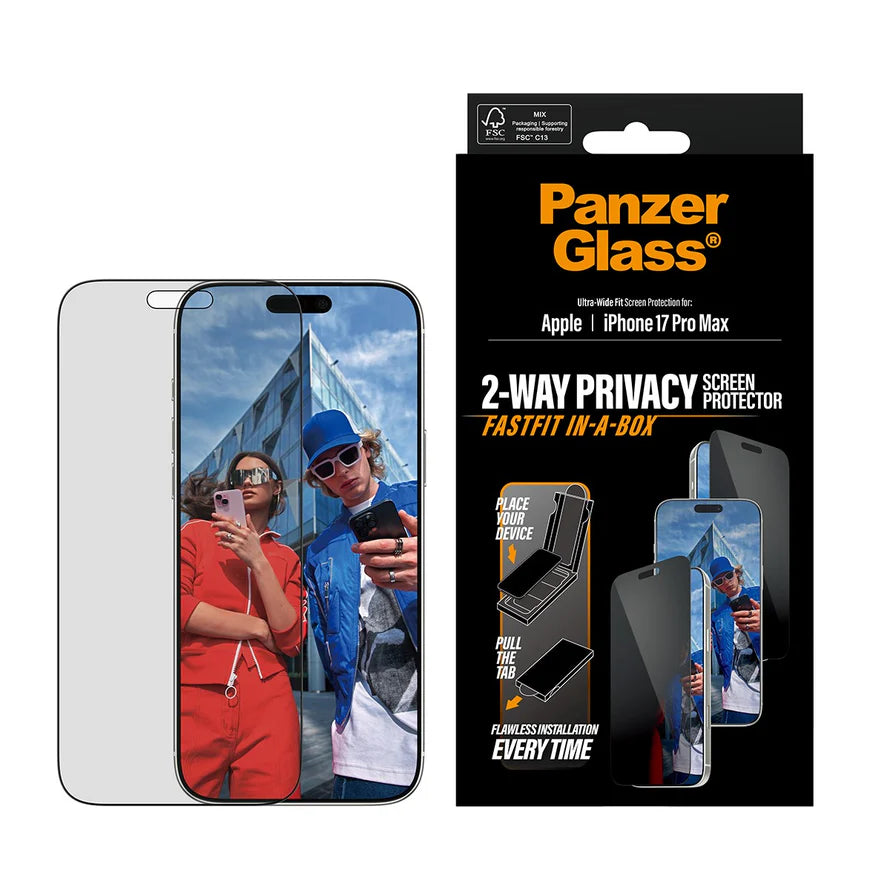 PanzerGlass Apple iPhone 17 Pro Max UWF Privacy w. Fastfit in-a-box