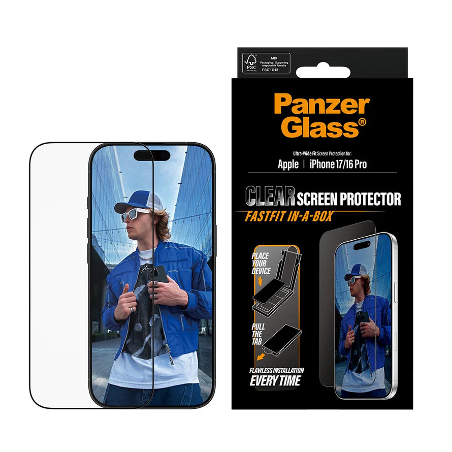PanzerGlass Apple iPhone 17/iPhone 16 Pro UWF w. Fastfit in-a-box