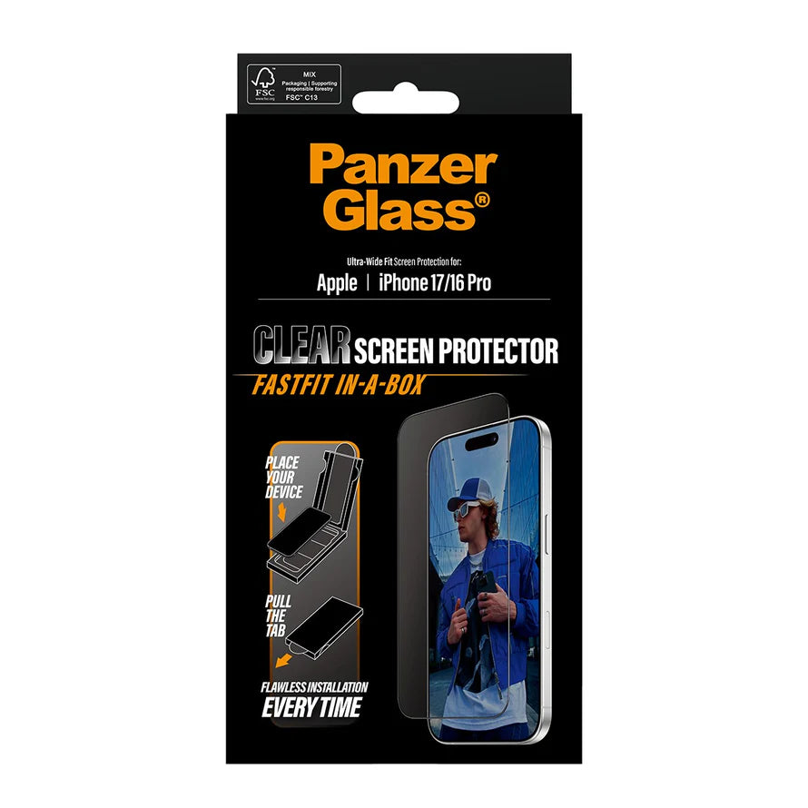 PanzerGlass Apple iPhone 17/iPhone 16 Pro UWF w. Fastfit in-a-box