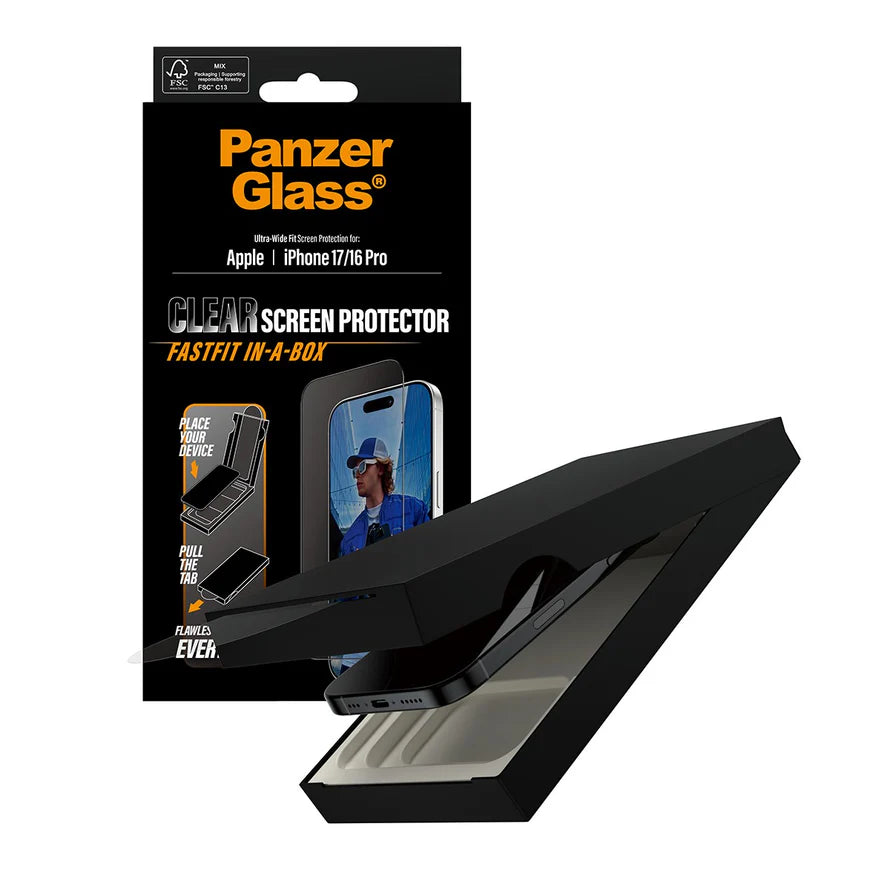 PanzerGlass Apple iPhone 17/iPhone 16 Pro UWF w. Fastfit in-a-box