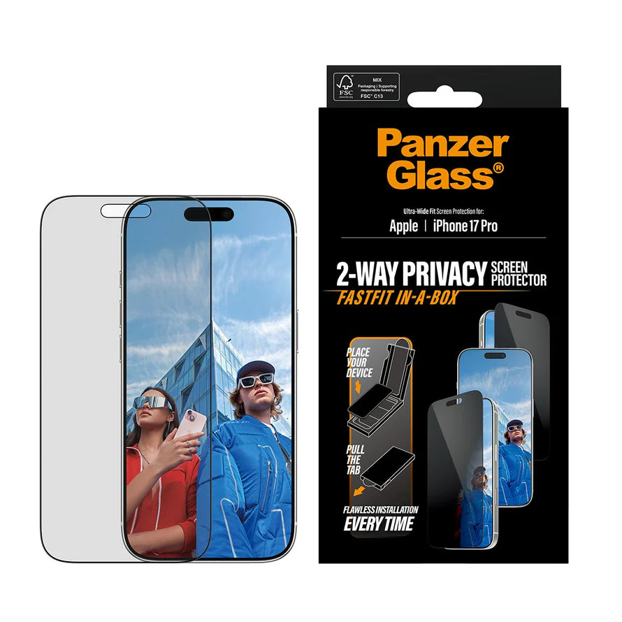PanzerGlass Apple iPhone 17 Pro UWF Privacy w. Fastfit in-a-box