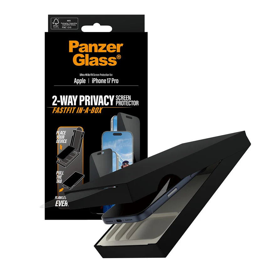 PanzerGlass Apple iPhone 17 Pro UWF Privacy w. Fastfit in-a-box