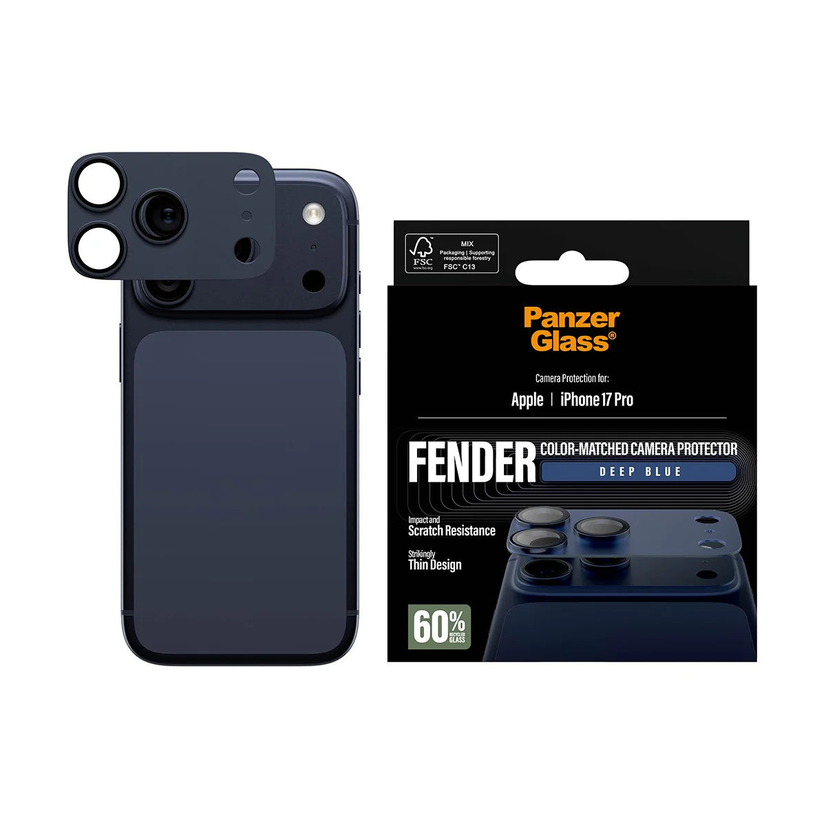PanzerGlass Fender Camera Protector Deep Blue iPhone 17 Pro