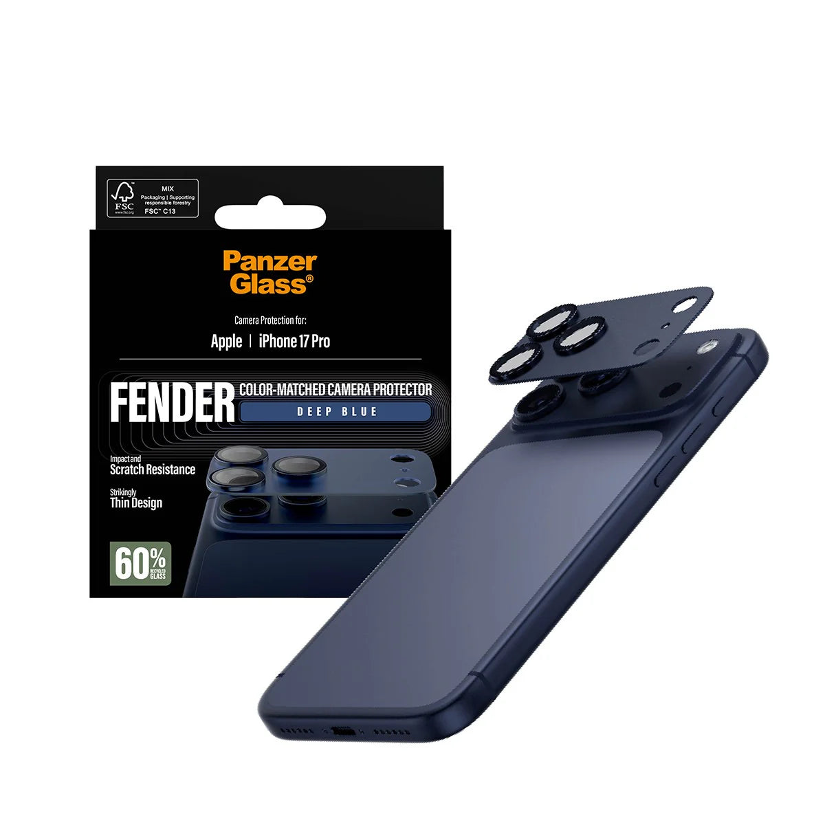 PanzerGlass Fender Camera Protector Deep Blue iPhone 17 Pro
