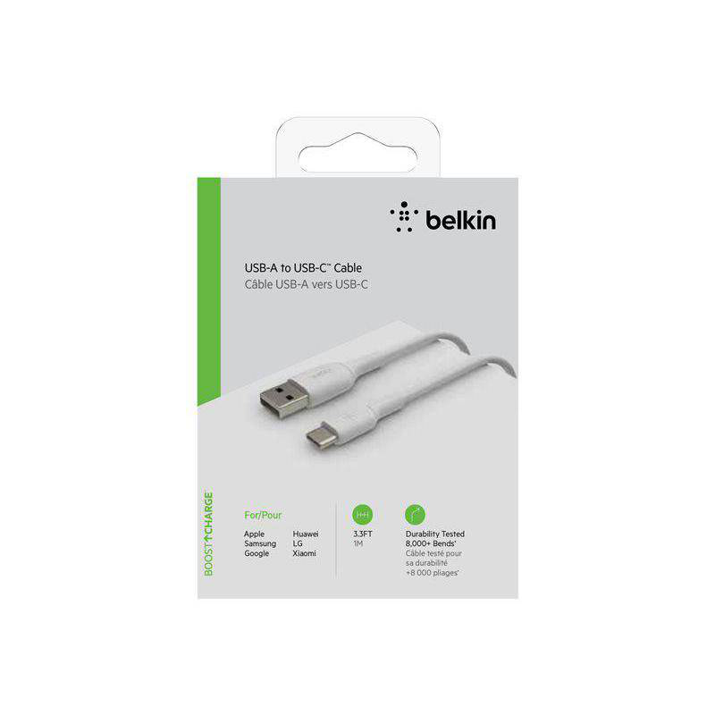 Belkin Cable de Carga USB-C to USB-A cable 1m (Blanco)