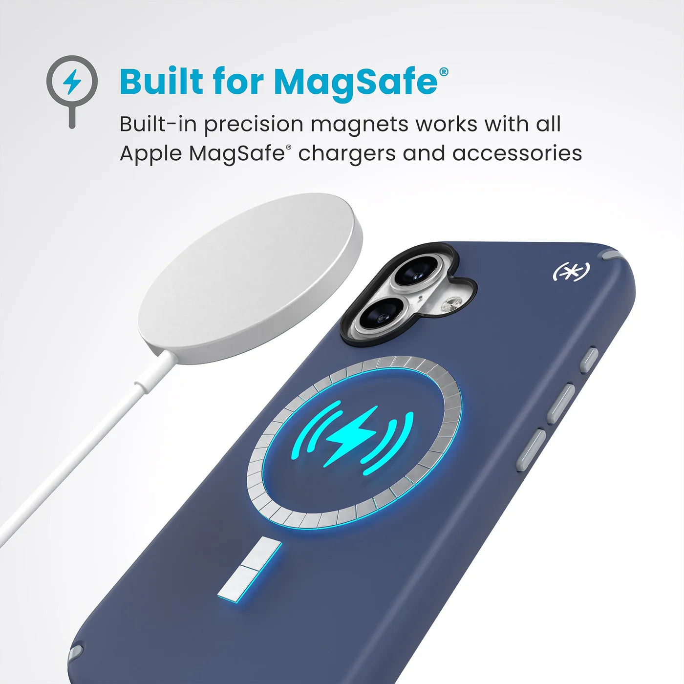 Speck Presidio2 Case con Magsafe para iPhone 16 - Azul