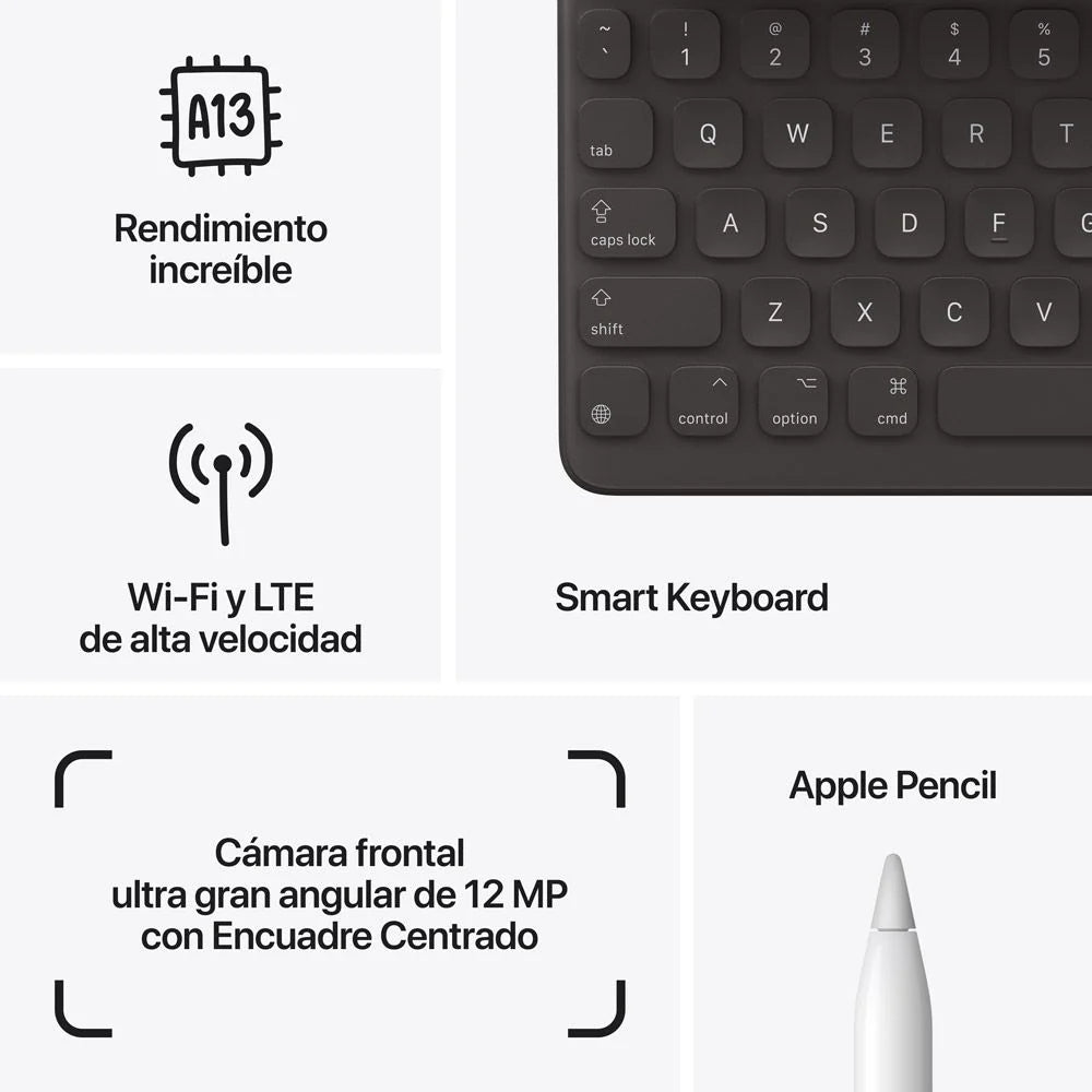 iPad de 10,2 pulgadas Wi-Fi+Cellular Gris espacial (novena generación)