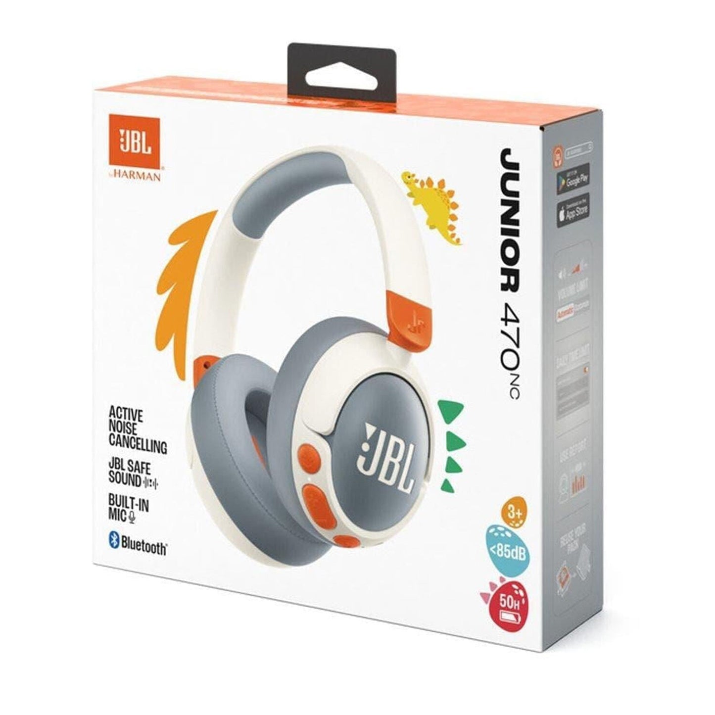JBL JR 470 NC Headphones Banded Wireless White