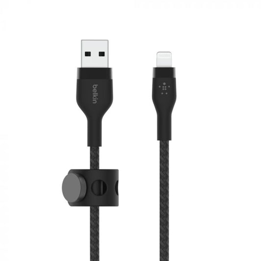 Belkin Cable Pro Flex Lightning a USB-A con correa 1m Black