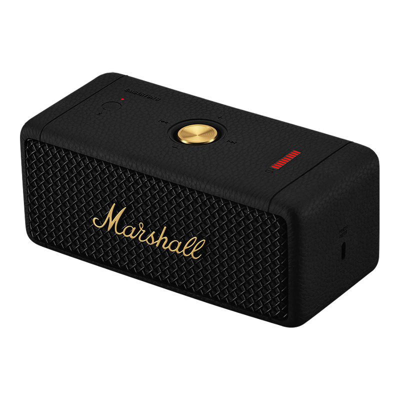 Marshall Emberton II Bluetooth Speaker - Black and Brass - iShop