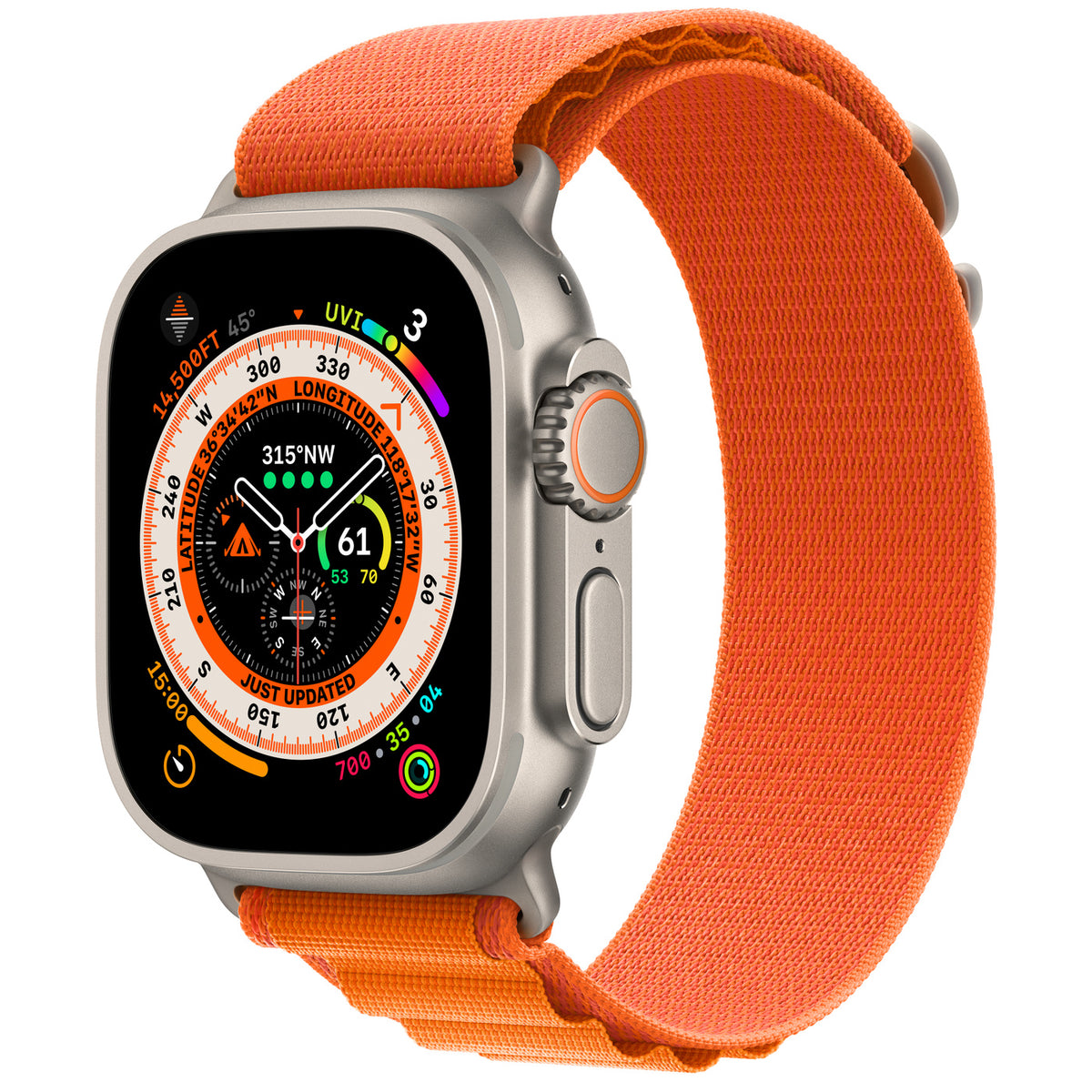 Apple Watch Ultra GPS 49mm Titanium Orange Alpine Loop