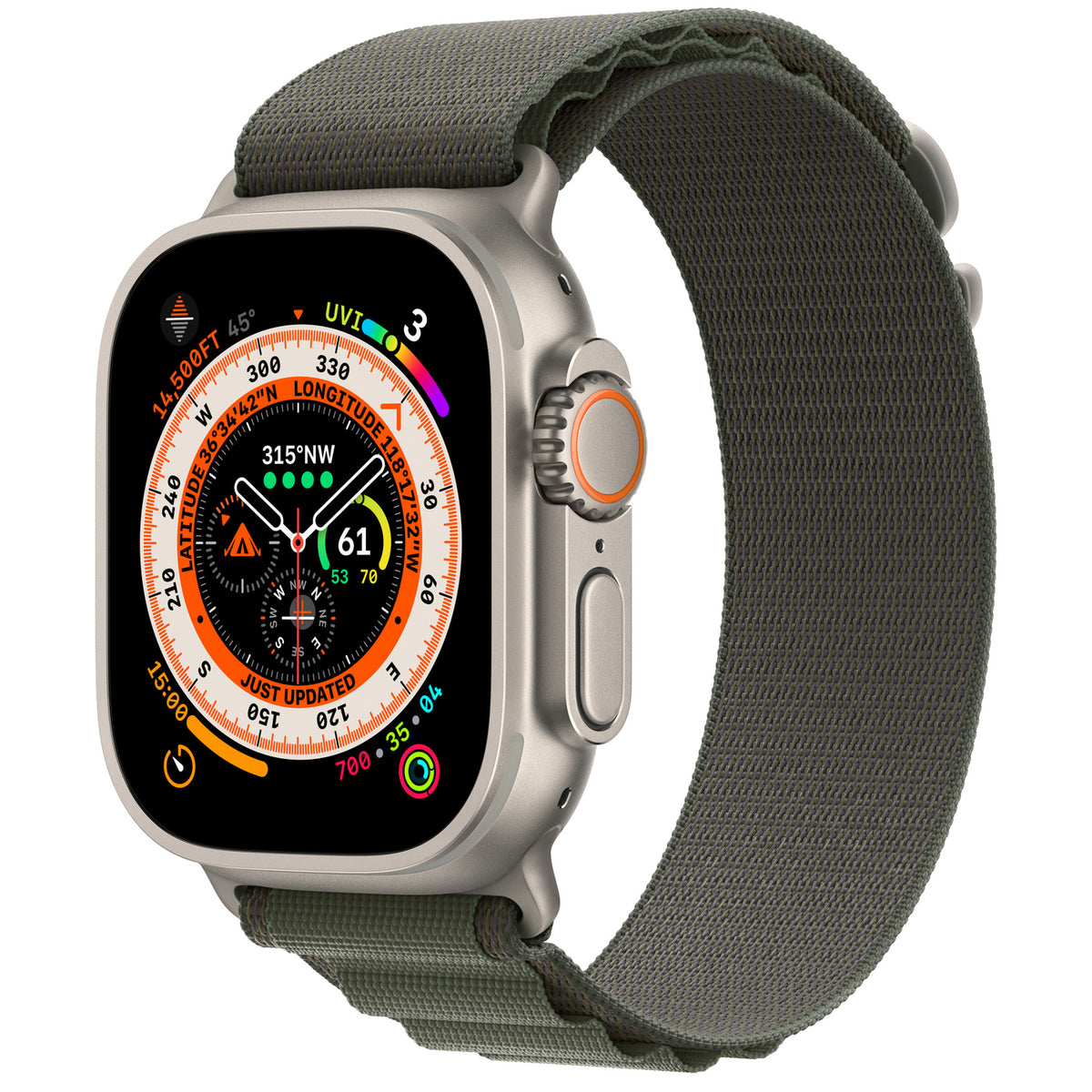 Apple Watch Ultra GPS 49mm Titanium Green Alpine Loop