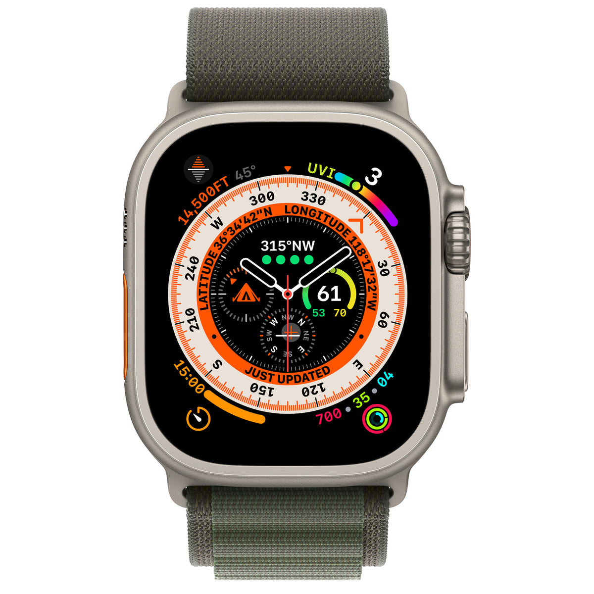 Apple Watch Ultra GPS 49mm Titanium Green Alpine Loop