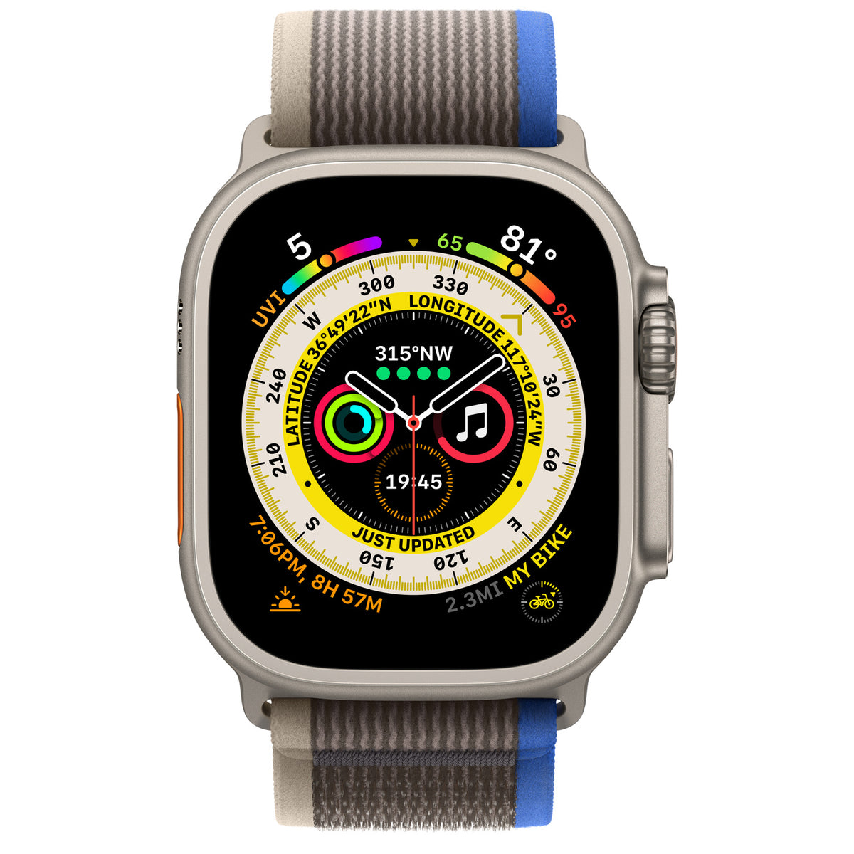 Apple Watch Ultra GPS 49mm Titanium Blue/Gray Trail Loop
