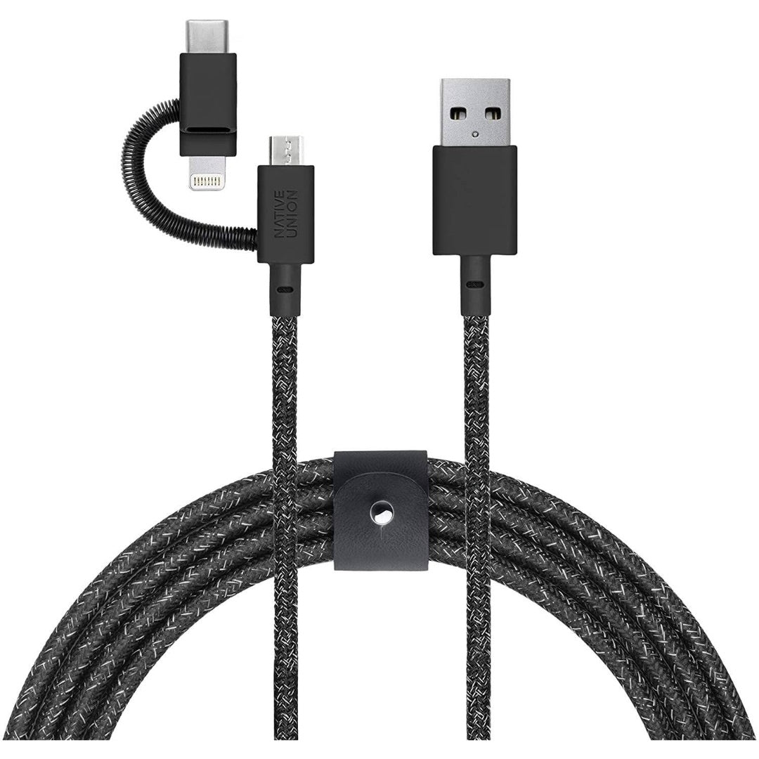 Native Union Cable Micro-USB, Lightning y USB-C, 2m - Cosmos