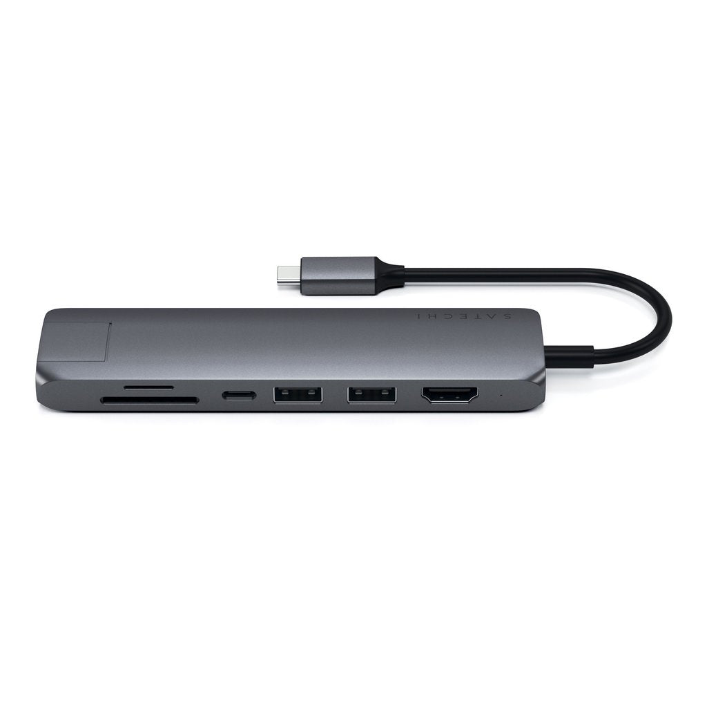 Satechi USB-C Slim Multiport with Ethernet Adapter - Space Gray