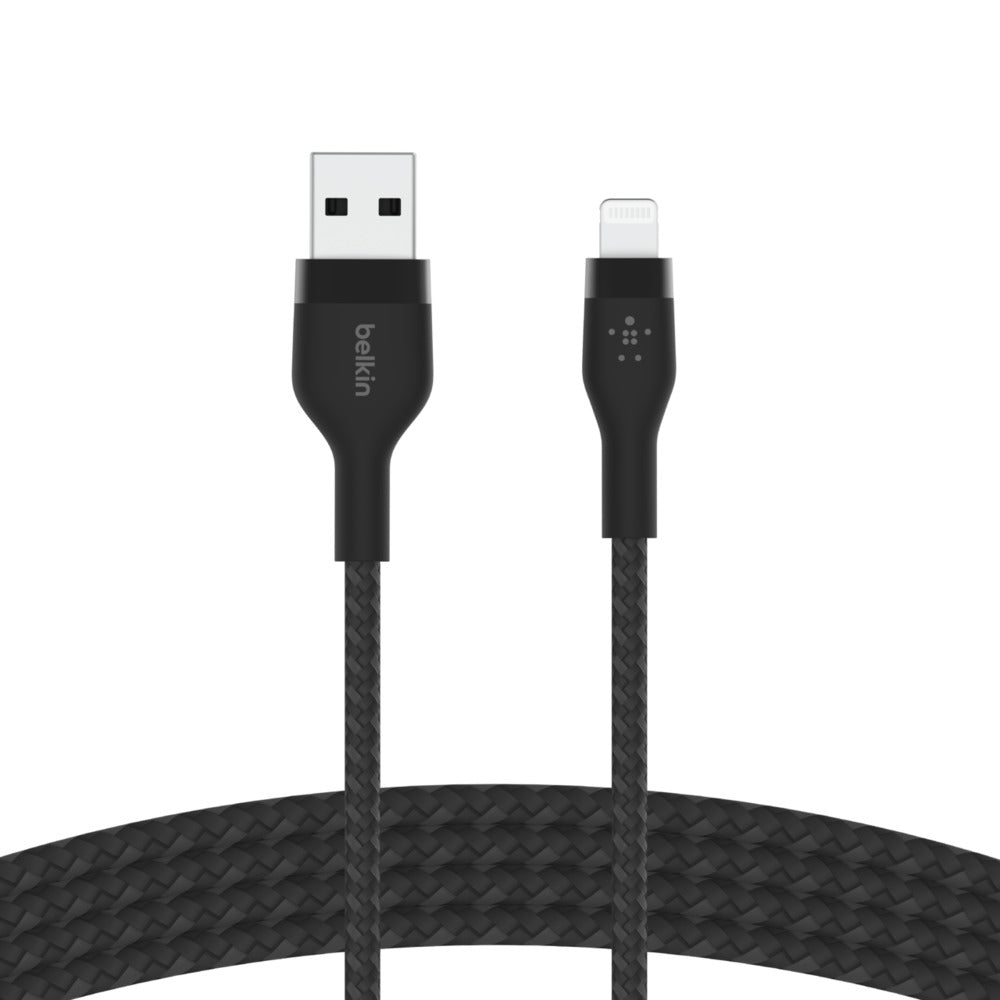 Belkin Cable Pro Flex Lightning a USB-A con correa 1m Black
